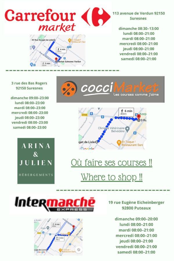Arina & Julien La Defense-Paris Apartment Suresnes Ngoại thất bức ảnh